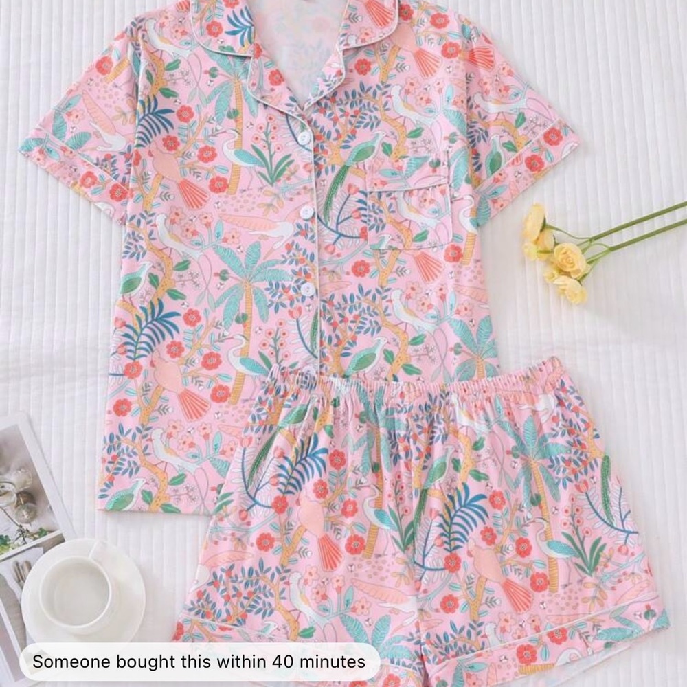 Floral Print Women's Pajama Set